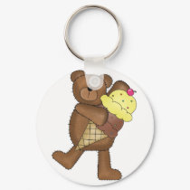 Vanilla Ice Cream Teddy keychains by claudiascorner Vanilla Ice Cream Teddy keychains