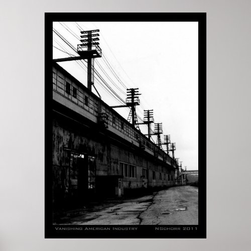 Vanishing American Industry Urban Industrial Print print