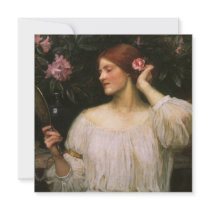 Vanity by John William Waterhouse Custom Invitation