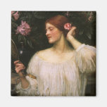 Vanity by JW Waterhouse Vintage Victorian Portrait Refrigerator Magnet