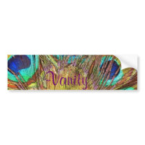 Vanity, Peacock Bumper Sticker