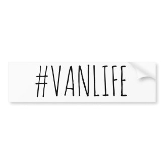 #VANLIFE Bumper Sticker {Plain}