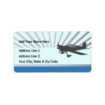 Vans RV-6 Personalized Address Label