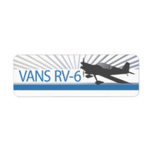 Vans RV-6 Return Address Labels
