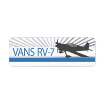 Vans RV-7 Airplane Labels