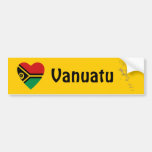 Vanuatu Flag Heart + Map Bumper Sticker