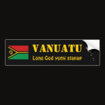 Vanuatu Flag Map Text Bumper Sticker