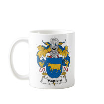 Vaquero Family Crest mugs by coatsofarms Vaquero Family Crest mugs