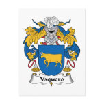 Vaquero Family Crest Post Card