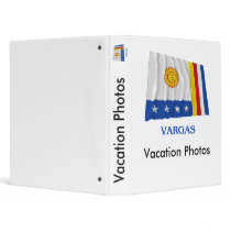 Vargas Waving Flag with Name 3 Ring Binder