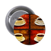 Variations on a Cup of Coffee -4 Different Styles Button