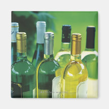 Variety of wine bottles magnets