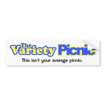 Variety Picnic "Average Picnic" Bumper Sticker bumper stickers by varietypicnic Variety Picnic "Average Picnic" Bumper Sticker bumper stickers