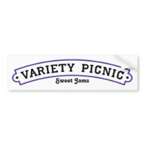 Variety Picnic "Sweet Jams" Bumper Sticker bumper stickers by varietypicnic Variety Picnic "Sweet Jams" Bumper Sticker bumper stickers