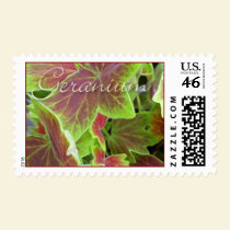 Varigated Geranium Stamp stamps