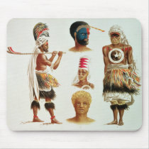 Various Dancing Costumes Worn at Nakello, Fiji Mouse Pad