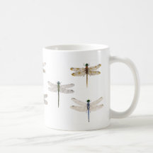 Various Dragonflies on a mug..