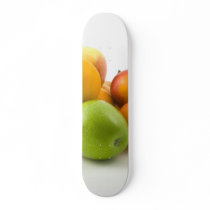 Various Multi Colours Fruits On White Background skateboards by lifesphere Various Multi Colours Fruits On White Background skateboards
