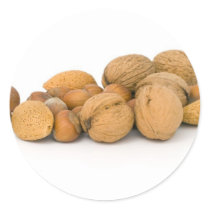 Various Nuts Including Hazelnuts Walnuts And Almon stickers