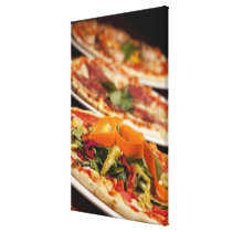 Various Pizza and Toppings Gallery Wrapped Canvas
