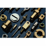 Various small nuts, bolts and screws cut out