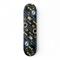 Various small nuts, bolts and screws skateboard