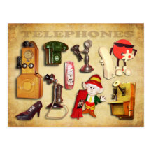 Various Telephones - old and new Post Cards