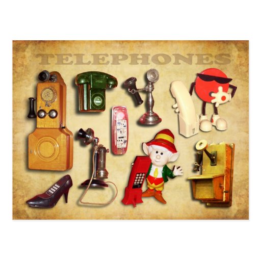 Various Telephones - old and new Post Cards