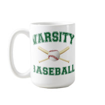 VARSITY BASEBALL GREEN mugs