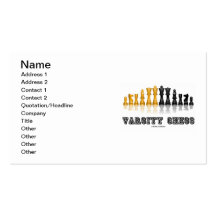 Varsity Chess (Reflective Chess Set) Business Cards