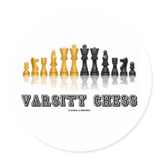 Varsity Chess (Reflective Chess Set) sticker
