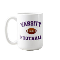 VARSITY FOOTBALL PURPLE mugs