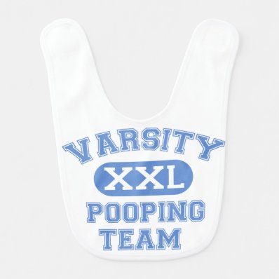 Varsity Pooping Team Baby Bibs