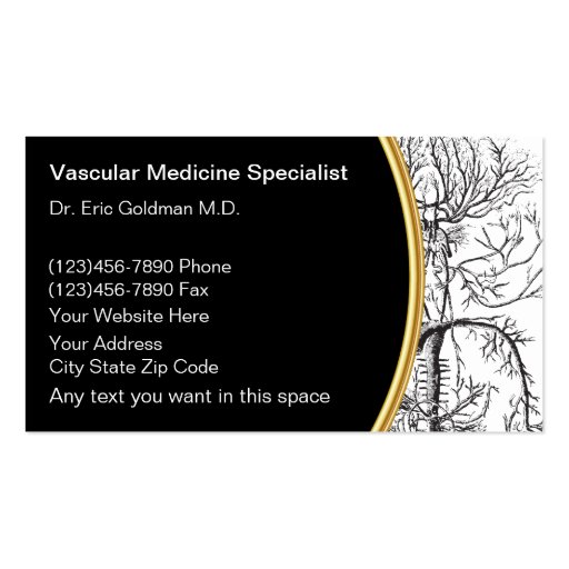 Vascular Medicine Business Cards (front side)