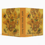 Vase 15 Sunflowers, van Gogh Vintage Impressionism 3 Ring Binders