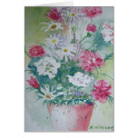 Vase of Carnations Greeting Card