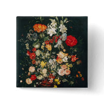 Vase of Flowers Pinback Buttons