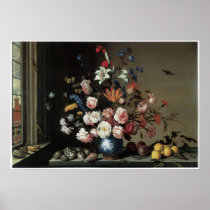 Vase of Flowers by a Window, 1650-57 Print