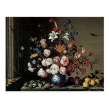Vase of Flowers by a Window, Balthasar van der Ast Post Cards