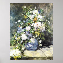 Vase of flowers print