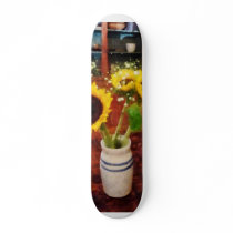 Vase of Sunflowers Skate Deck