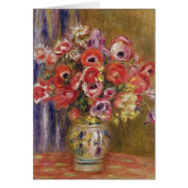 Vase of Tulips and Anemones, c.1895 Card