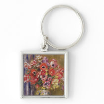 Vase of Tulips and Anemones, c.1895 Key Chains