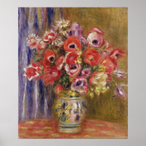Vase of Tulips and Anemones, c.1895 Print