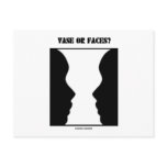 Vase Or Faces? (Optical Illusion) Post Card