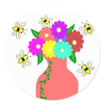 Vase with bees stickers by marcya7 Vase with bees stickers