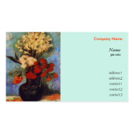 Vase with carnations and other flowers van Gogh Business Card Template
