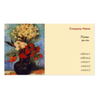 Vase with carnations and other flowers van Gogh Business Card Template