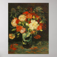 Vase with Carnations Vincent van Gogh Poster