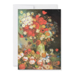Vase with cornflowers and poppies by van Gogh Custom Invitation